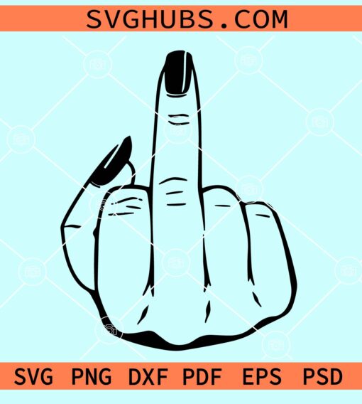 Female middle finger SVG