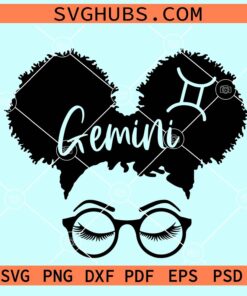 Gemini woman with sunglasses SVG