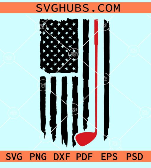 Golf American flag svg