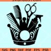 Hair stylist crown svg