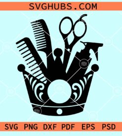 Hair stylist crown svg