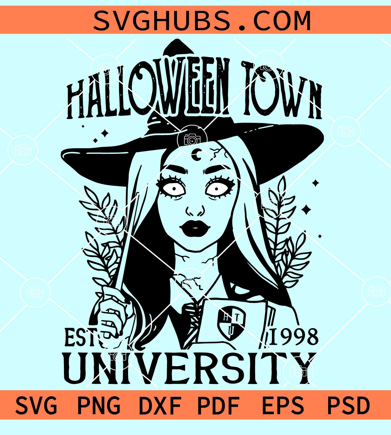 Halloween town university svg, Halloweentown SVG, Halloween witch