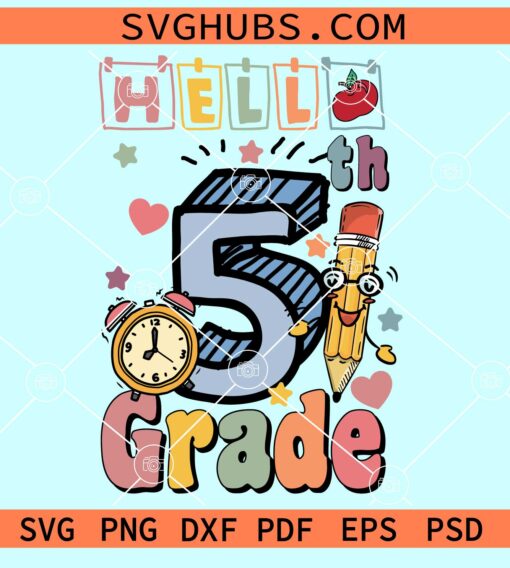 Hello 5th grade svg