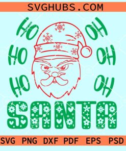 Ho Ho Ho Santa face svg