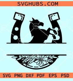 Horse shoe name frame svg