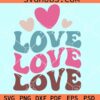Love wavy letters svg