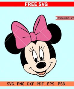 Minnie Mouse with bow svg free, Minnie Mouse Svg free, Disney Minnie svg free