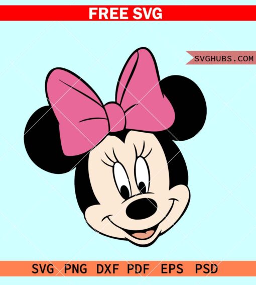 Minnie Mouse with bow svg free, Minnie Mouse Svg free, Disney Minnie svg free