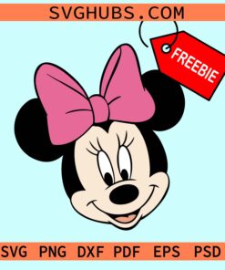 Minnie Mouse with bow svg free