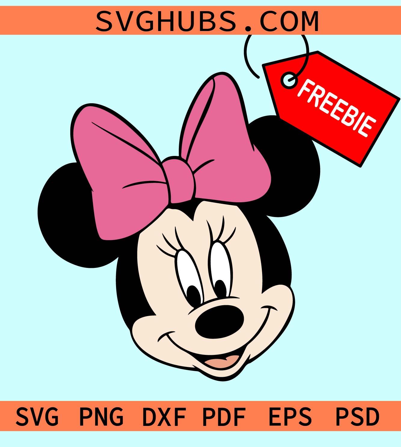 Minnie Mouse with bow svg free, Minnie Mouse Svg free, Disney Minnie