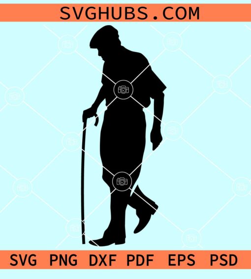 Old man walking svg