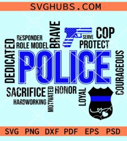 Police Badge with words svg