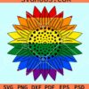 Pride sunflower svg