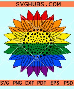 Pride sunflower svg