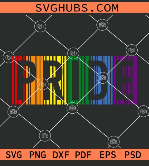 Rainbow Pride Barcode SVG