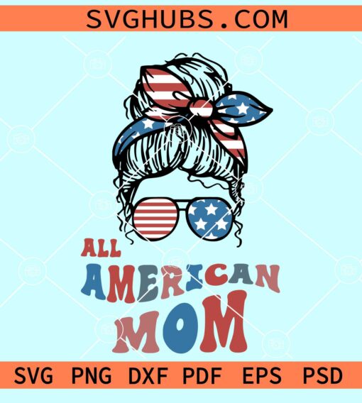 Retro all American mom SVG