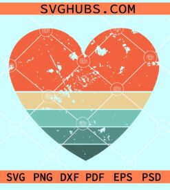 Retro heart SVG