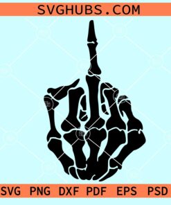 Skeleton Middle Finger SVG