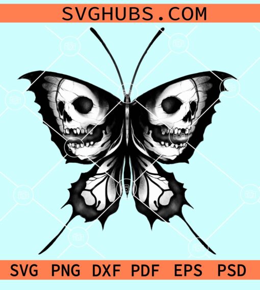 Skull Butterfly SVG