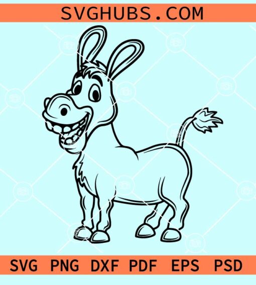 Smiling donkey SVG