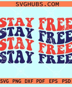 Stay free wavy stacked svg