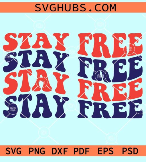Stay free wavy stacked svg