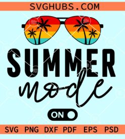 Summer mode on aviator sunglasses svg