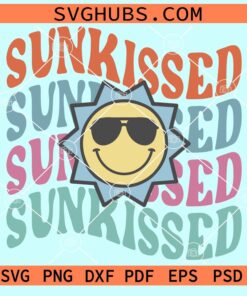Sunkissed wavy stacked smiley face svg