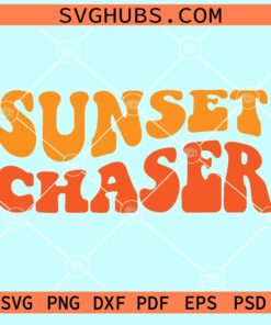 Sunset chaser wavy letters svg