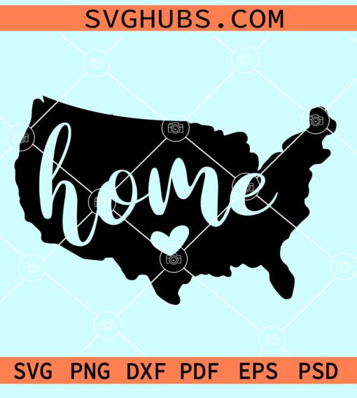 US Home Map Shape SVG