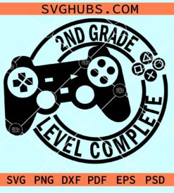 2nd Grade gamer level complete svg