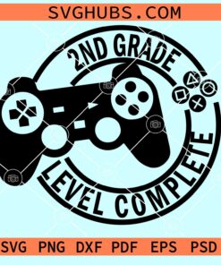 2nd Grade gamer level complete svg
