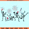 4th of July skeletons svg