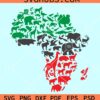 Africa animals map outline svg