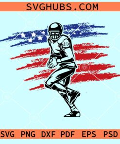American football player with US Flag svg