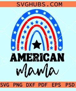 American mama rainbow svg