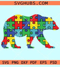 Autism bear svg