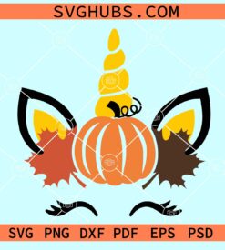 Autumn unicorn svg