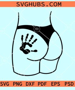 Booty with handprint svg