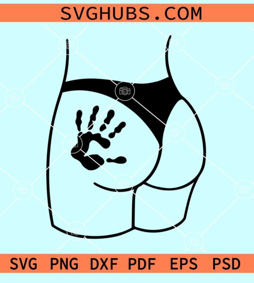 Booty with handprint svg