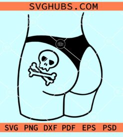 Booty with skeleton svg
