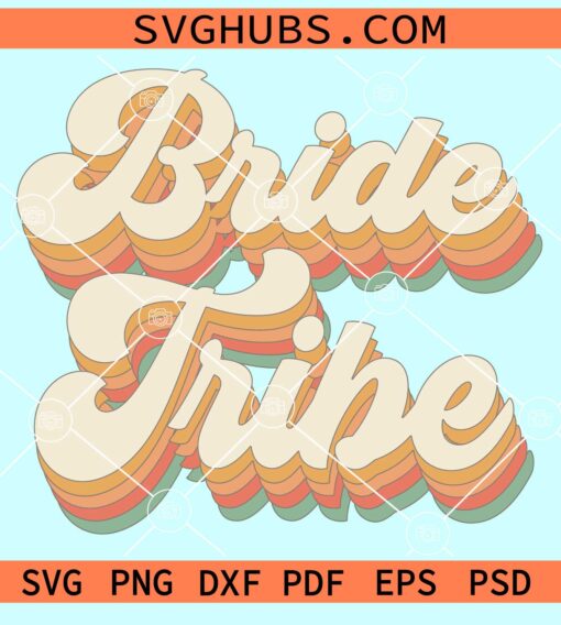 Bride tribe retro svg