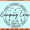 Camping crew fires friends drinks svg