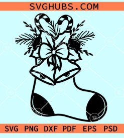 Christmas sock clipart svg