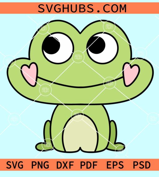 Cute frog clipart svg