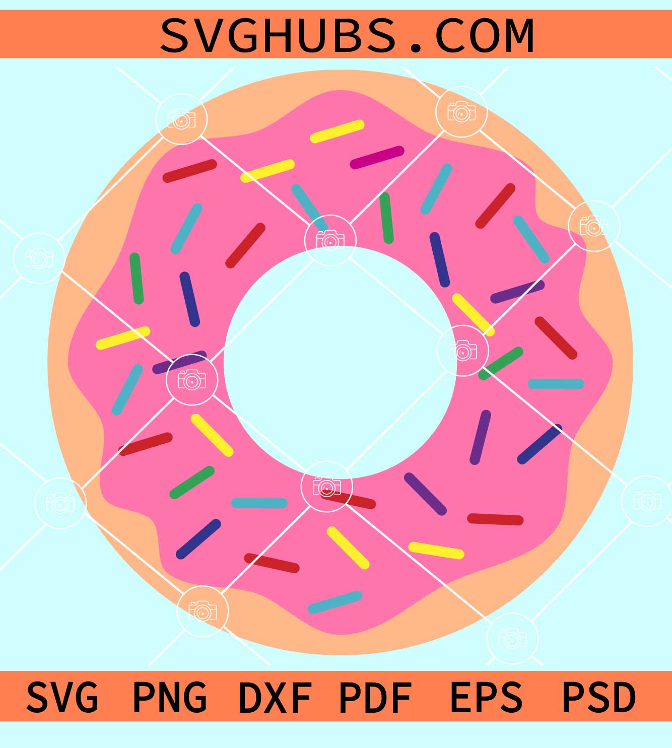 Donut clipart svg, Donut SVG, Donut PNG, Donut Clipart svg, Sprinkle