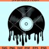 Dripping Vinyl Record SVG