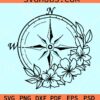 Floral compass svg