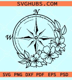 Floral compass svg