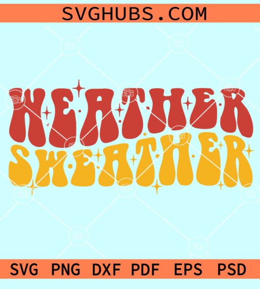 Heather sweather wavy letters svg